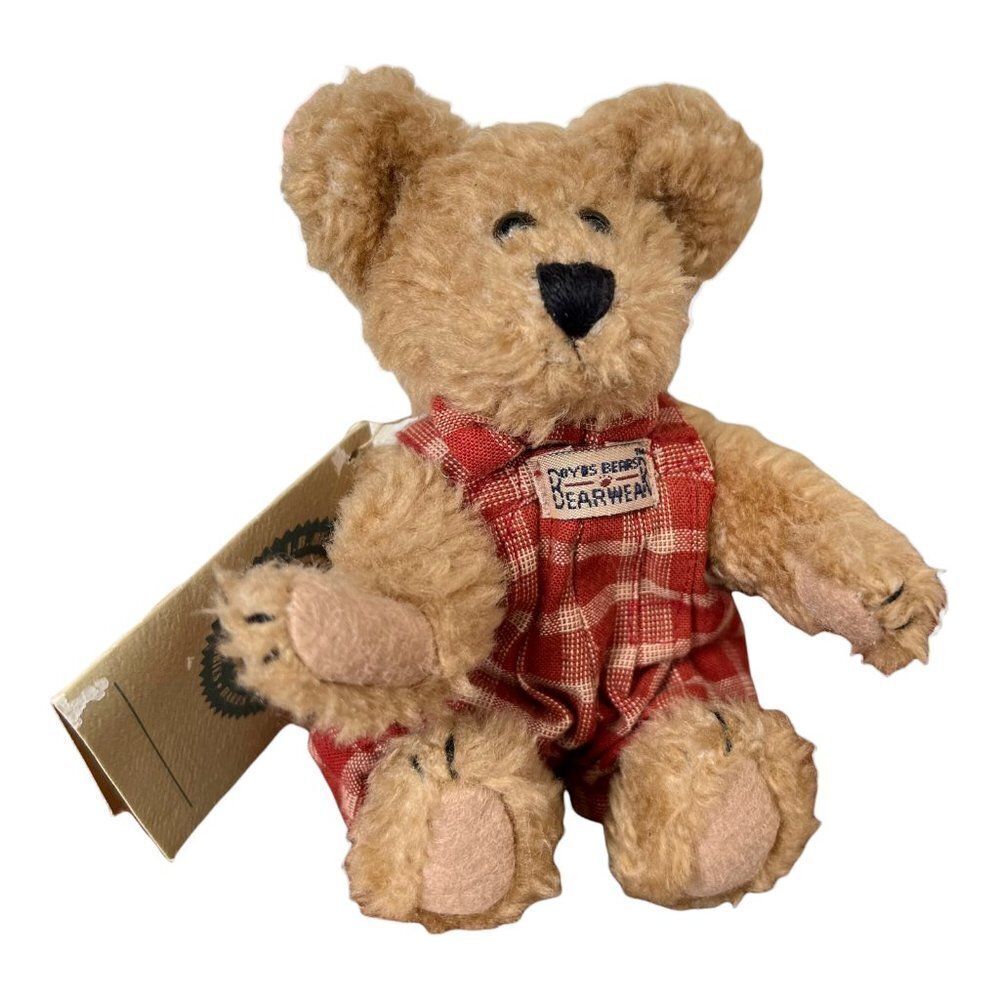 Boyd’s Collection Bear Plush Bear Wear Red Plaid Outfit Brown Stuffed Animal Toy